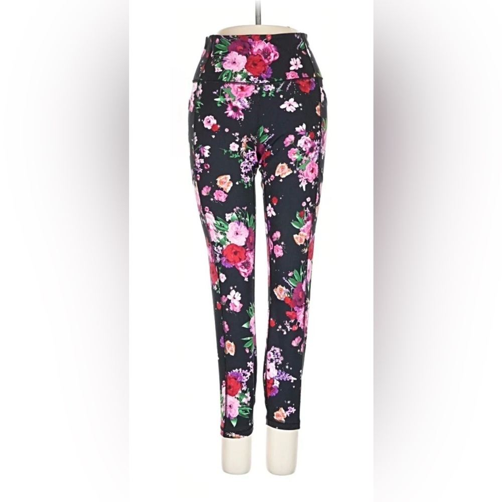 Floral Black Leggings